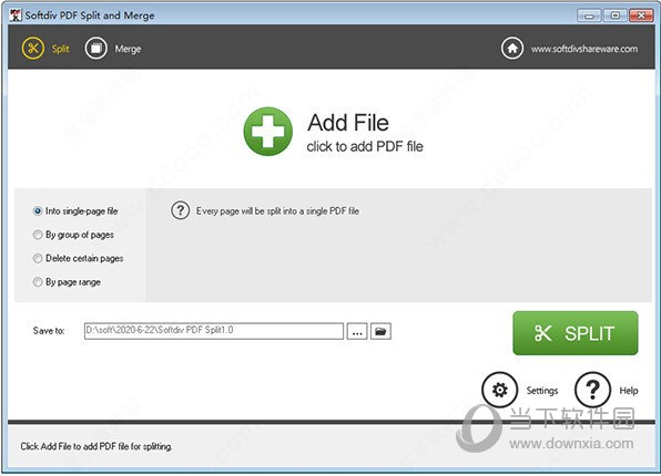 Softdiv PDF Split and Merge(PDF分割及合并工具) V1.0 免费版