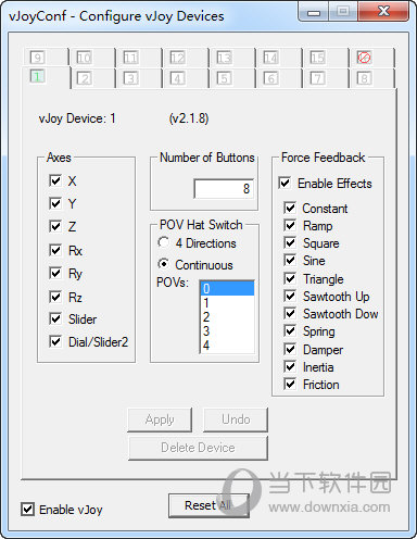 vjoy device(虚拟手柄映射工具) V2.1.9.1 官方版