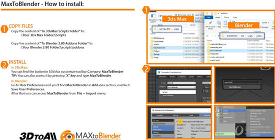 Max to Blender(Max/Blender互导插件) V2.0 免费版